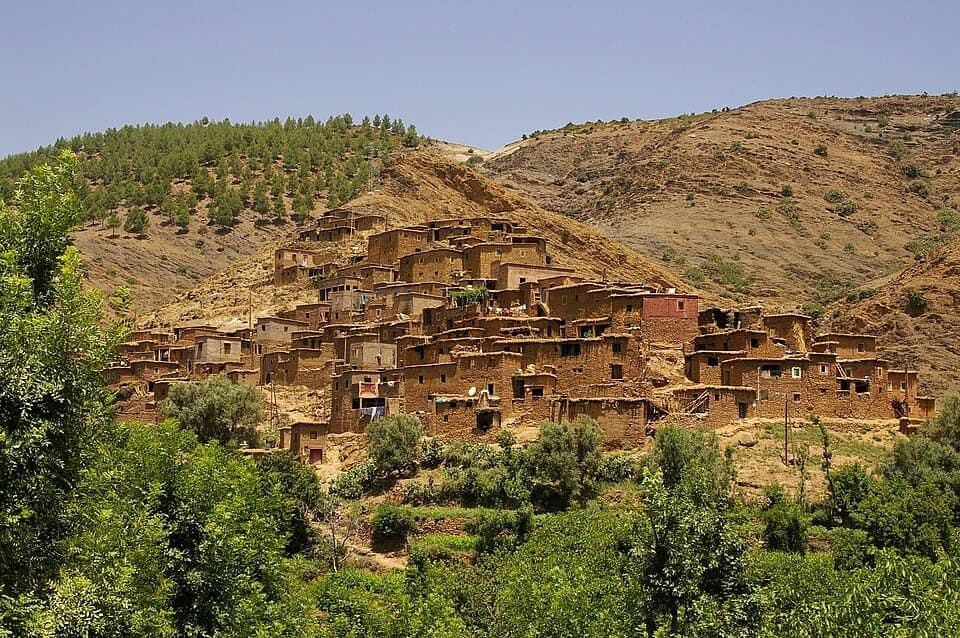a Berber village in the Ourika valley — the real setting for Villa D Marrakesh wedding venue in Route de l'Ourika, Marrakesh, 150 seated