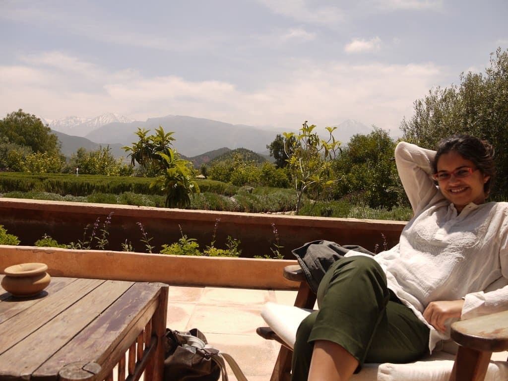 Kasbah Bab Ourika Marrakesh wedding Ourika valley Kasbah Bab Ourika from the valley Kasbah Bab Ourika wedding venue in Ourika valley, Marrakesh — Kasbah Bab Ourika from the valley, 70 seated